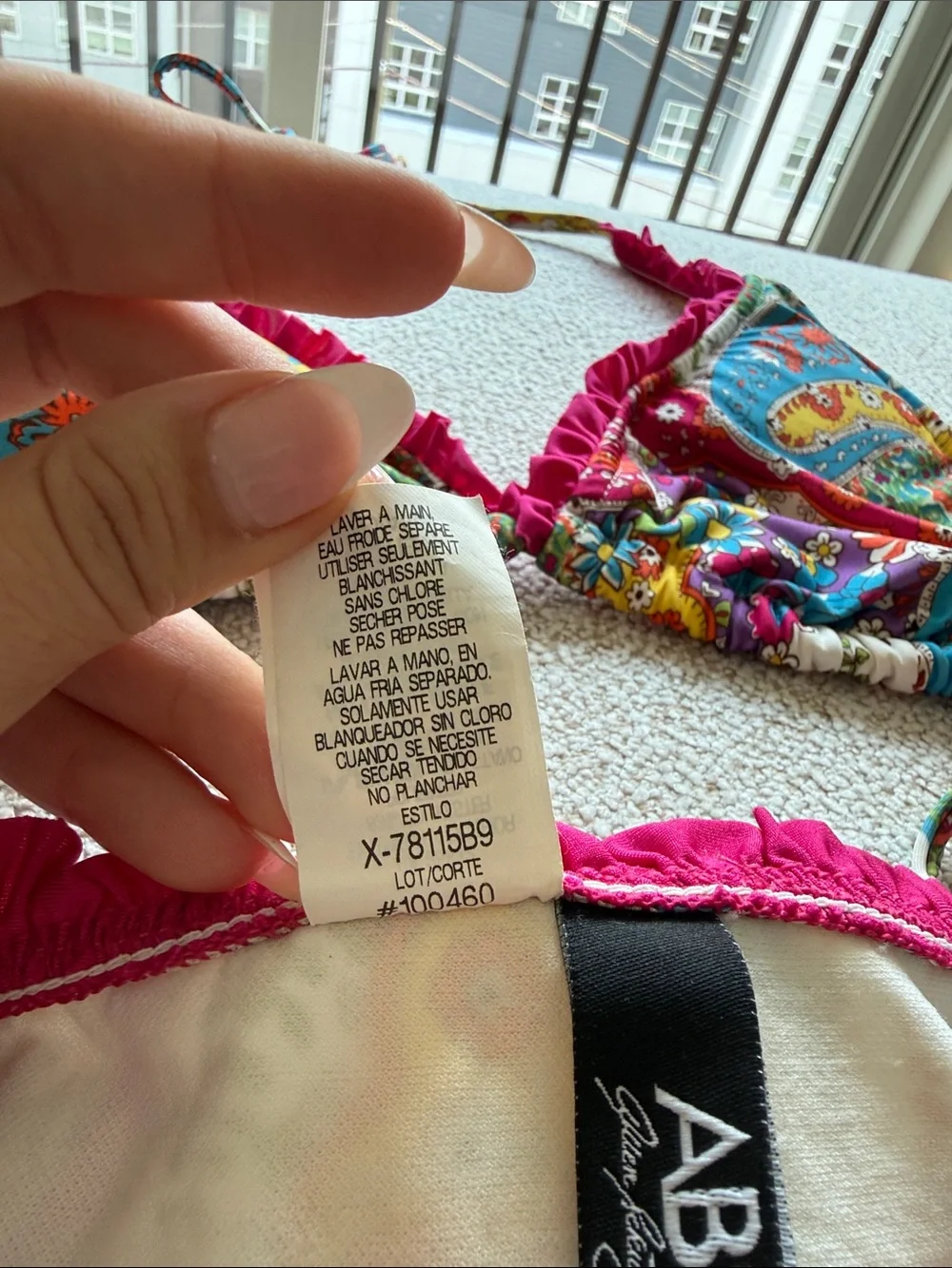 ABS Allen Schwartz Floral Paisley Bikini - Fuchsia & Turquoise